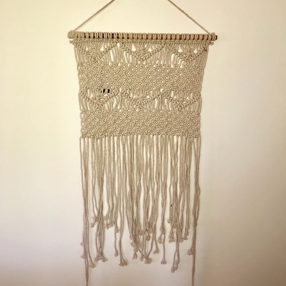 Macrame Wall Hanging Art Rope NEW Large 20”x 35” New/ Clean Boho Decor